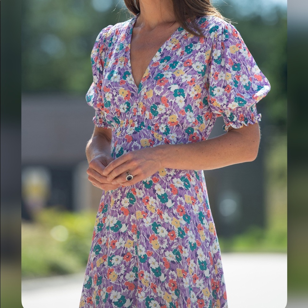 Faithfull the Brand floral purple dress